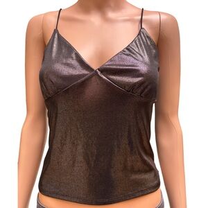7 Day Wknd Metallic Brown Cami Top Large NWT (3 for $12 item)